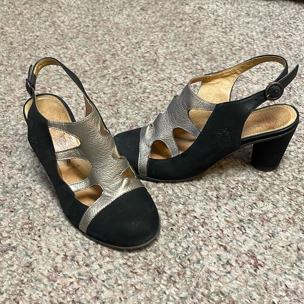 Fly London heeled dress shoe